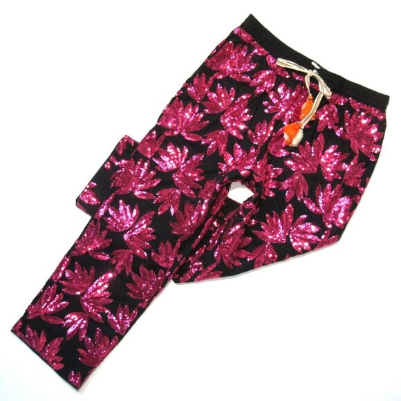 NWT J.Crew Collection High-Rise Cotton-Poplin Pant with Sequins in Black 16 - Picture 1 of 5